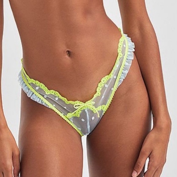 For Love And Lemons Other - New! For love and lemons neon dotty thong panty polka dot lace nwot 24594